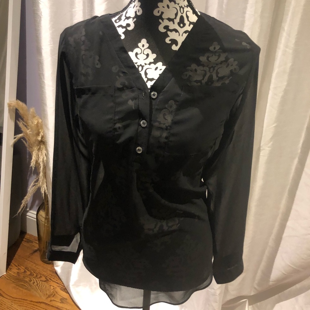 Takano sheer black blouse